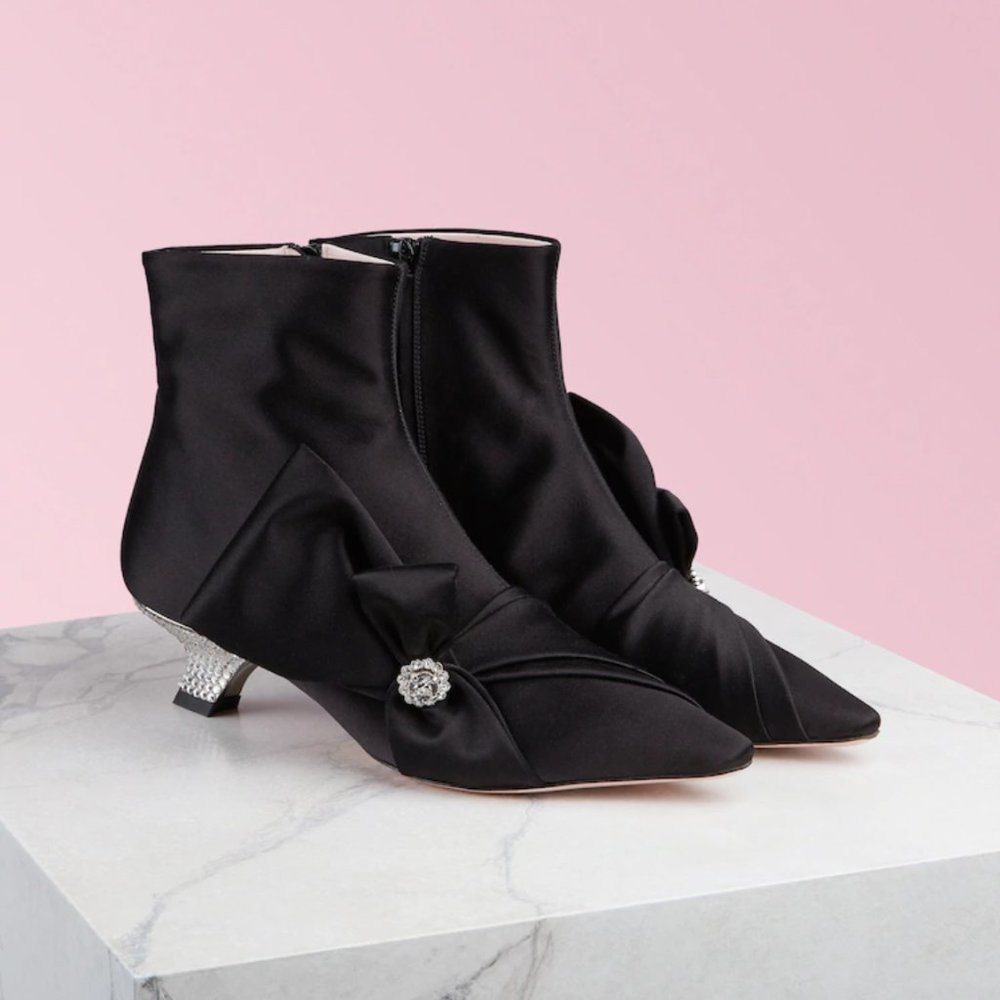 Authen! Roger Vivier Lavallière Strass Heel Boots